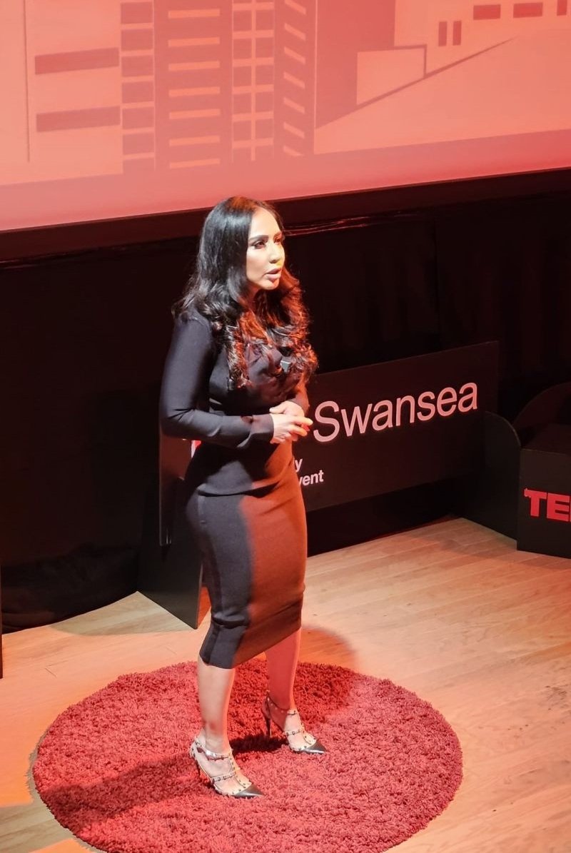 Sandra Gonzalez at a conference